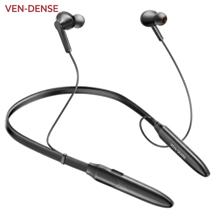 Ven-Dens VD-BT059 Wireless Bluetooth 5.3 Neckband Headset – Deep Bass & 11-Hour Playtime